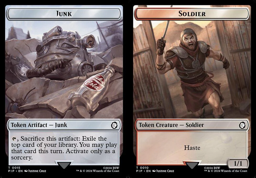 Junk (0015) // Soldier (0010) Double-Sided Token (TPIP) - Foil