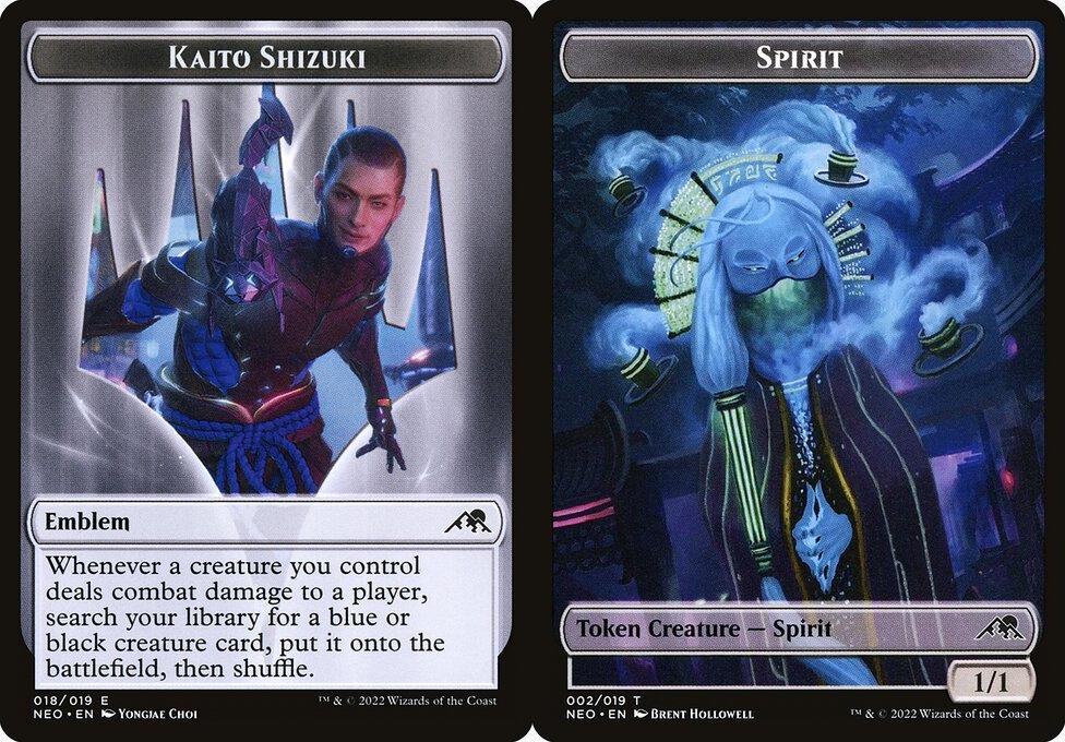 Kaito Shizuki Emblem (018) // Spirit (002) Double-Sided Token (TNEO) - Foil