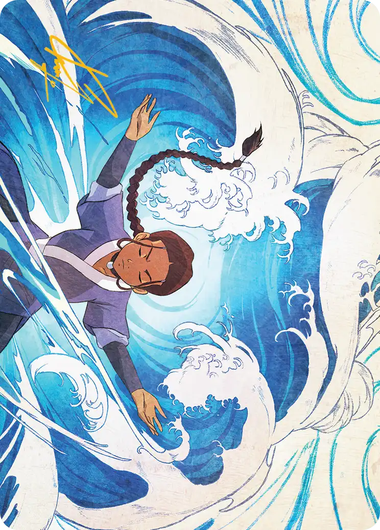 Katara, Water Tribe's Hope (48/54) Art Card (TLA) - Gold-Stamped Signature