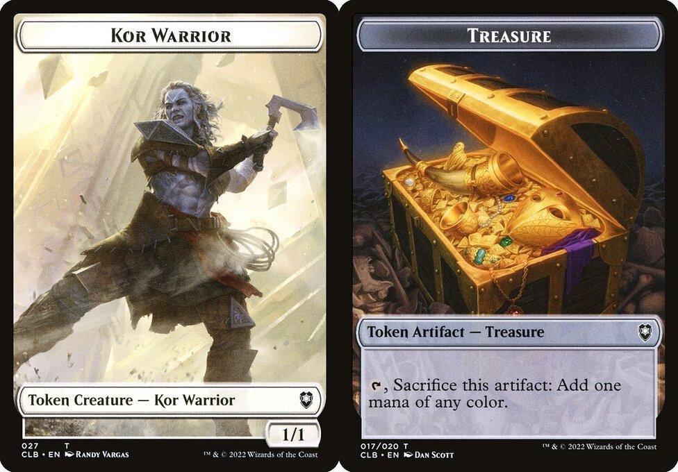 Kor Warrior (027) // Treasure (017) Double-Sided Token (CBLB)