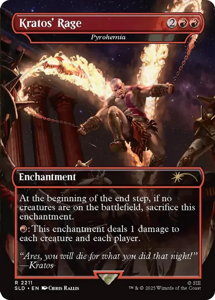 Kratos' Rage [Pyrohemia] (2211) (Borderless) (SLD) - Foil