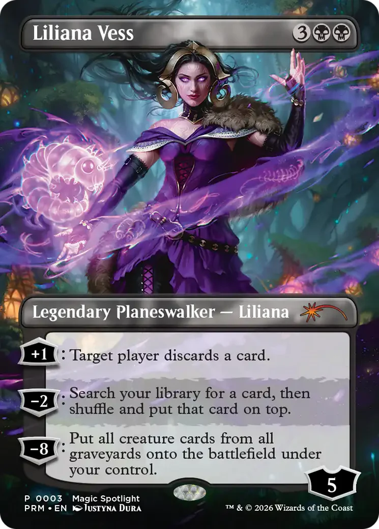Liliana Vess (0003) (Borderless) (Magic Spotlight) (PSPL)