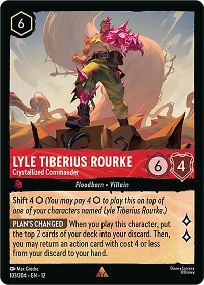 Lyle Tiberius Rourke, Crystallized Commander (0103) - Cold Foil