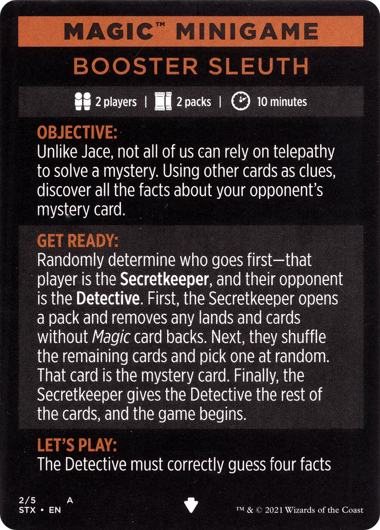 Magic Minigame: Booster Sleuth (MSTX)