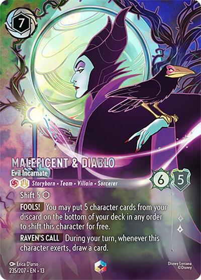 Maleficent & Diablo, Evil Incarnate (0235) - Satin Holographic Foil