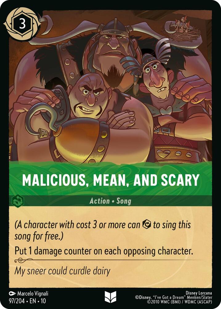 Malicious, Mean, and Scary (0097) - Cold Foil
