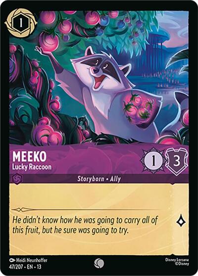 Meeko, Lucky Raccoon (0047) - Cold Foil