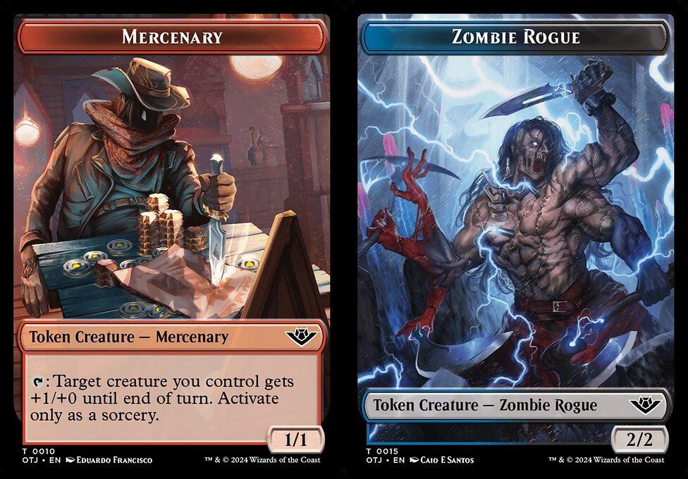 Mercenary (0010) // Zombie Rogue (0015) Double-Sided Token (TOTJ) - Foil