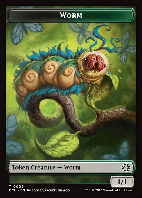 Merfolk (0008) // Worm (0009) Double-Sided Token (TECL) - Image 2