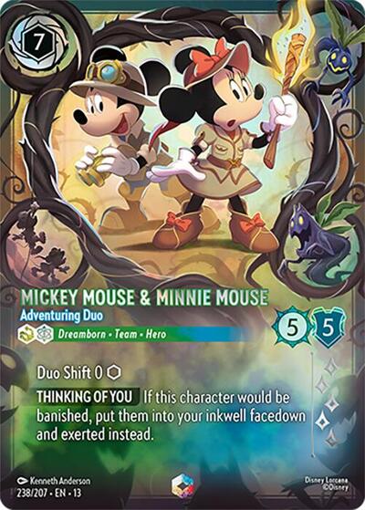 Mickey Mouse & Minnie Mouse, Adventuring Duo (0238) - Satin Holographic Foil