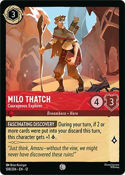 Milo Thatch, Courageous Explorer (0108) - Cold Foil