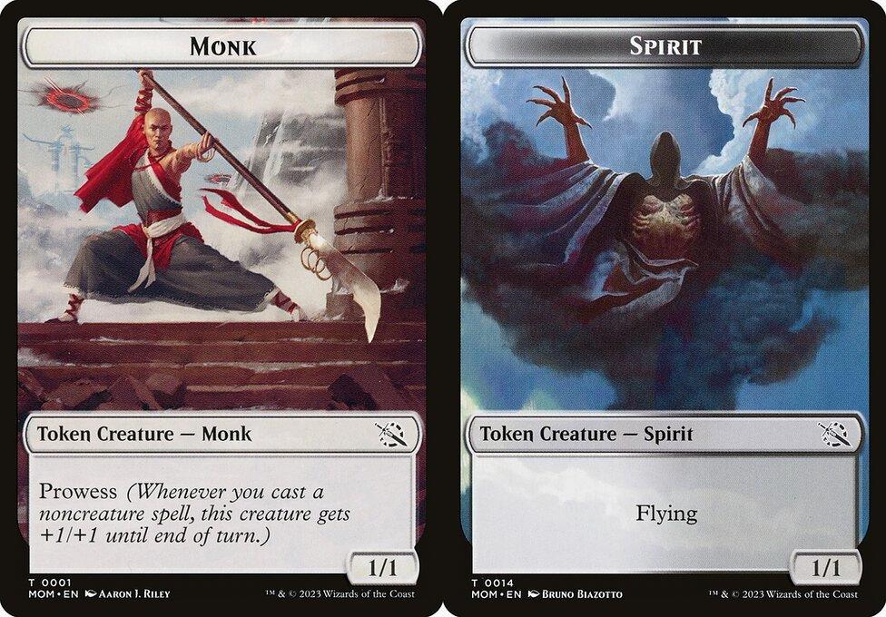 Monk (0001) // Spirit Token (0014) Double-Sided Token (TMOM) - Foil