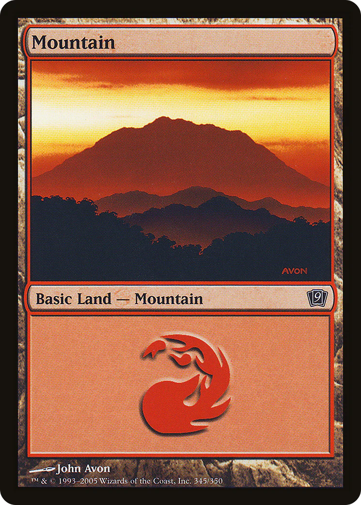 Mountain (345) (9ED) - Foil