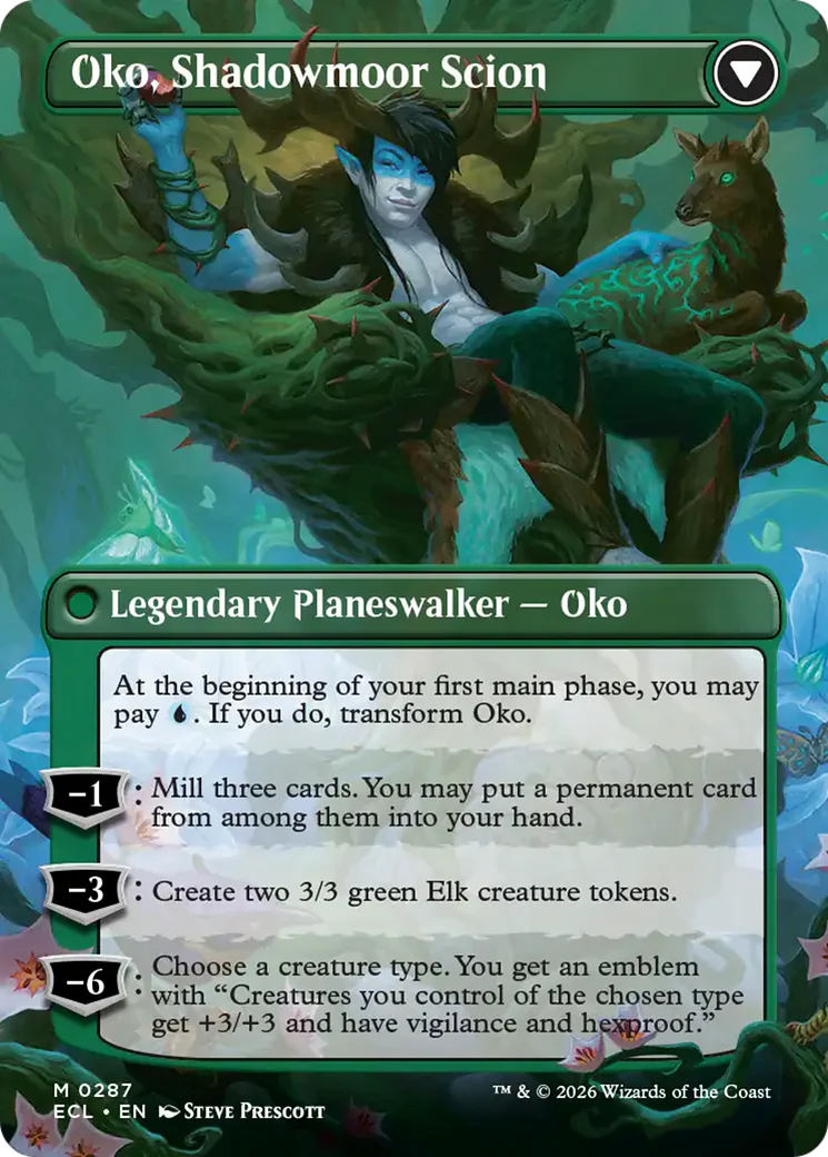 Oko, Lorwyn Liege // Oko, Shadowmoor Scion (0287) (Borderless) (ECL) - Image 2