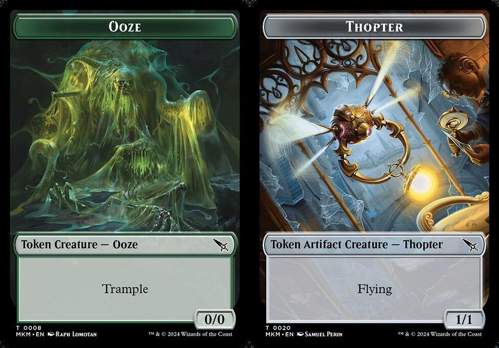 Ooze (0008) // Thopter (0020) Double-Sided Token (TMKH) - Foil
