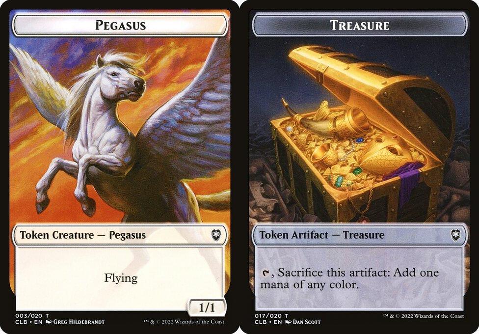 Pegasus (003) // Treasure (017) Double-Sided Token (CBLB) - Foil