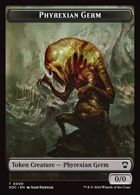 Phyrexian Germ (0009) // Thopter (0028) Double-Sided Token (TSOC) - Foil