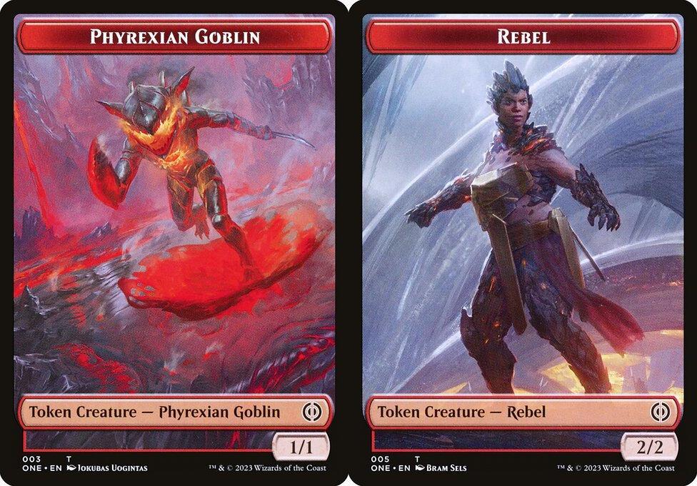 Phyrexian Goblin (003) // Rebel (005) Double-Sided Token (TONE) - Foil