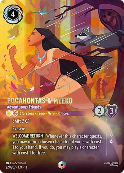 Pocahontas & Meeko, Adventurous Friends (0227) - Satin Holographic Foil