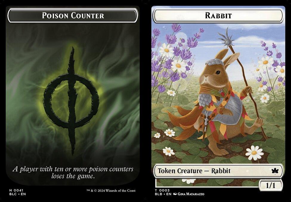 Poison Counter (0041) // Rabbit (0003) Double-Sided Token (TBLC)