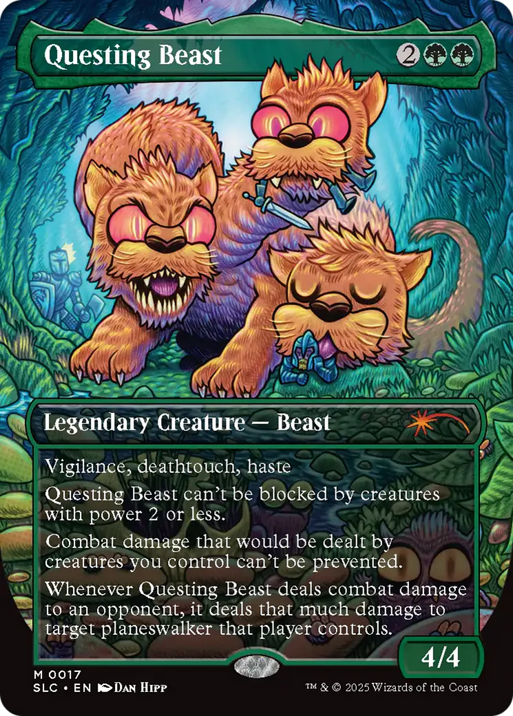 Questing Beast (0044) (Borderless) (SLC) - Halo Foil