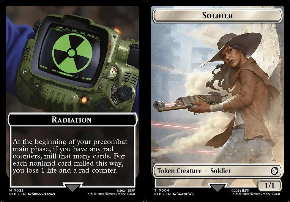 Radiation (0022) // Soldier (0004) Double-Sided Token (TPIP) - Foil