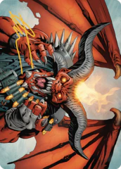 Rakdos, the Muscle (53/54) Art Card (AOTJ) - Gold-Stamped Signature