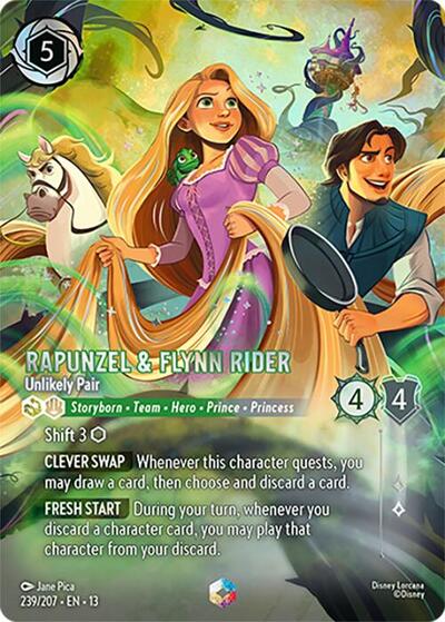 Rapunzel & Flynn Rider, Unlikely Pair (0239) - Satin Holographic Foil