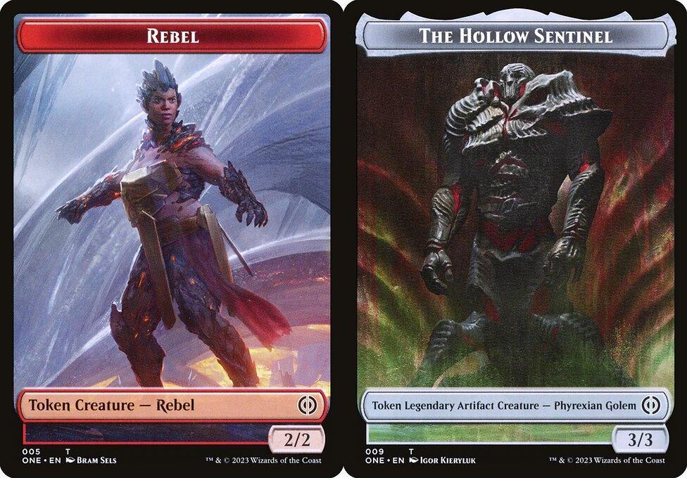 Rebel (005) // The Hollow Sentinel (009) Double-Sided Token (TONE) - Foil