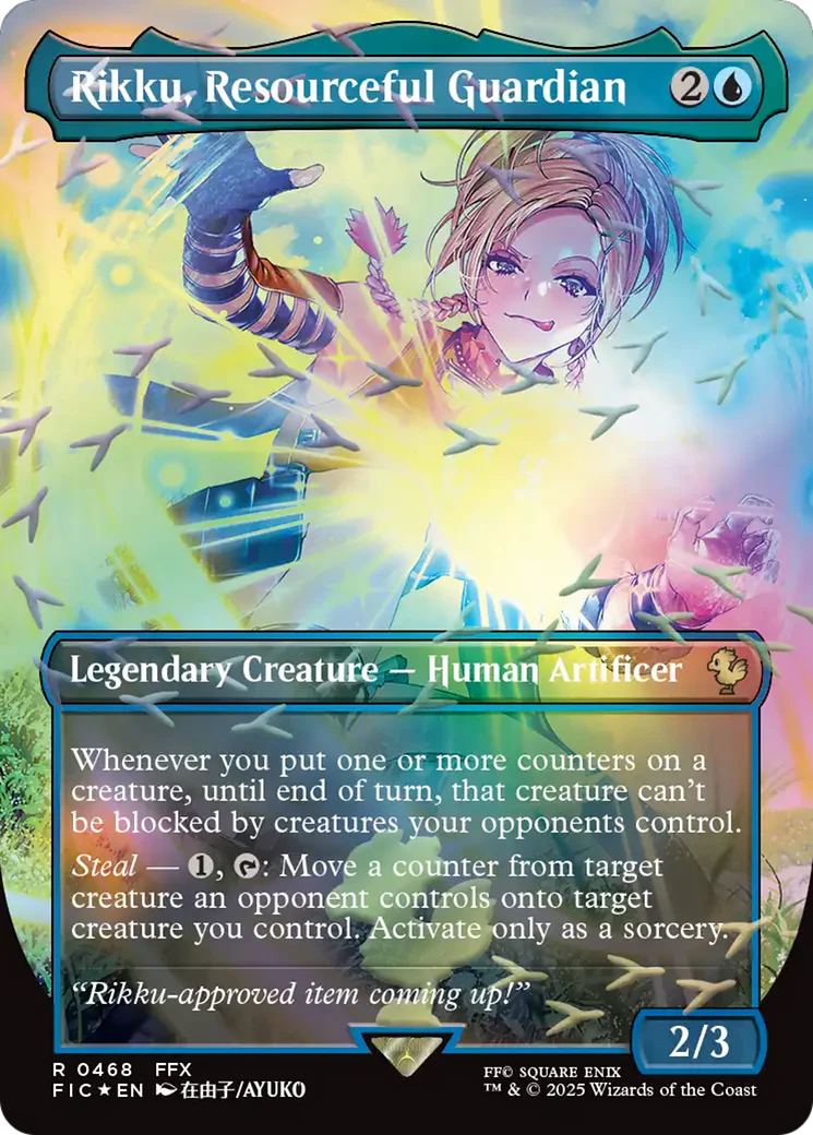 Rikku, Resourceful Guardian (0468) (Borderless) (FIC) - Chocobo Track Foil