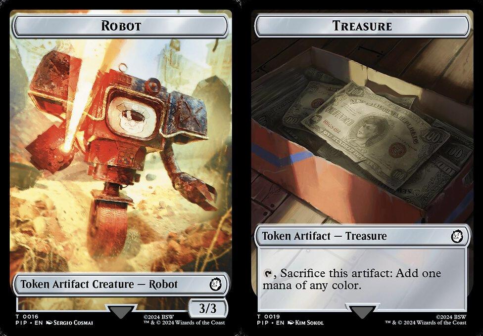 Robot (0016) // Treasure (0019) Double-Sided Token (TPIP)