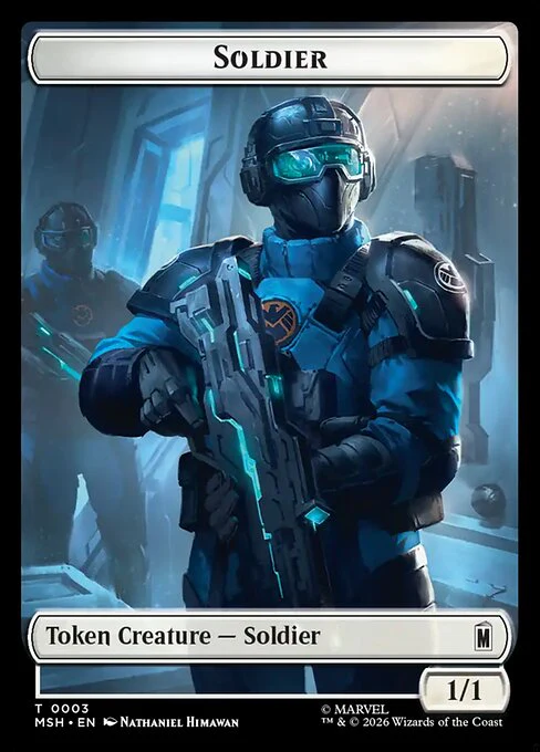 Robot Villain (0020) // Soldier (0003) Double-Sided Token (TMSH)
