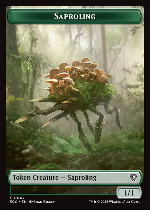 Saproling (0007) // The Monarch (0012) Double-Sided Token (TECC)