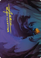 Sauron, the Necromancer (42/81) Art Card (ALTR) - Gold-Stamped Signature