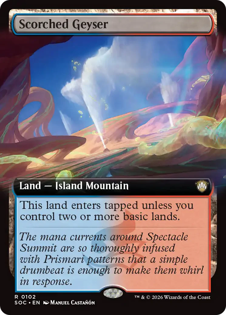 Scorched Geyser (0102) (Extended Art) (SOC)