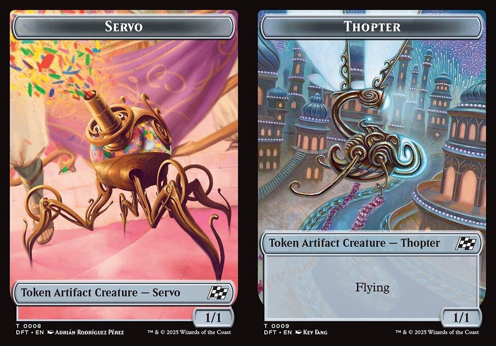 Servo (0008) // Thopter (0009) Double-Sided Token (TDFT) - Foil