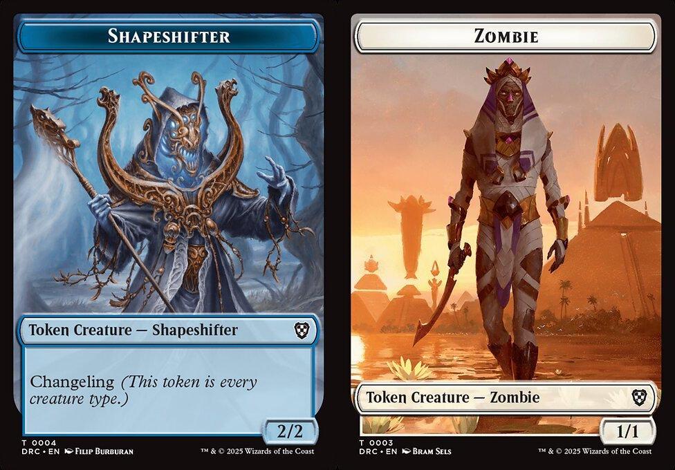 Shapeshifter (0004) // Zombie (0003) Double-Sided Token (TDFT) - Foil