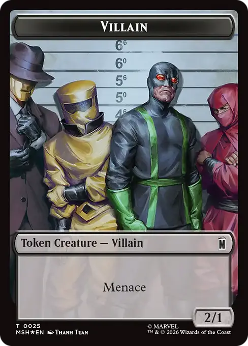 Shapeshifter (0018) // Villain (0025) Double-Sided Token (TMSC) - Surge Foil - Image 2