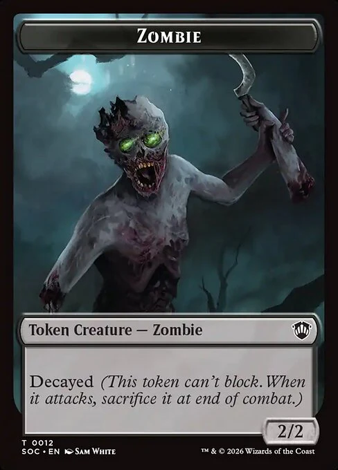 Snake (0011) // Zombie (0012) Double-Sided Token (SOC) - Image 2