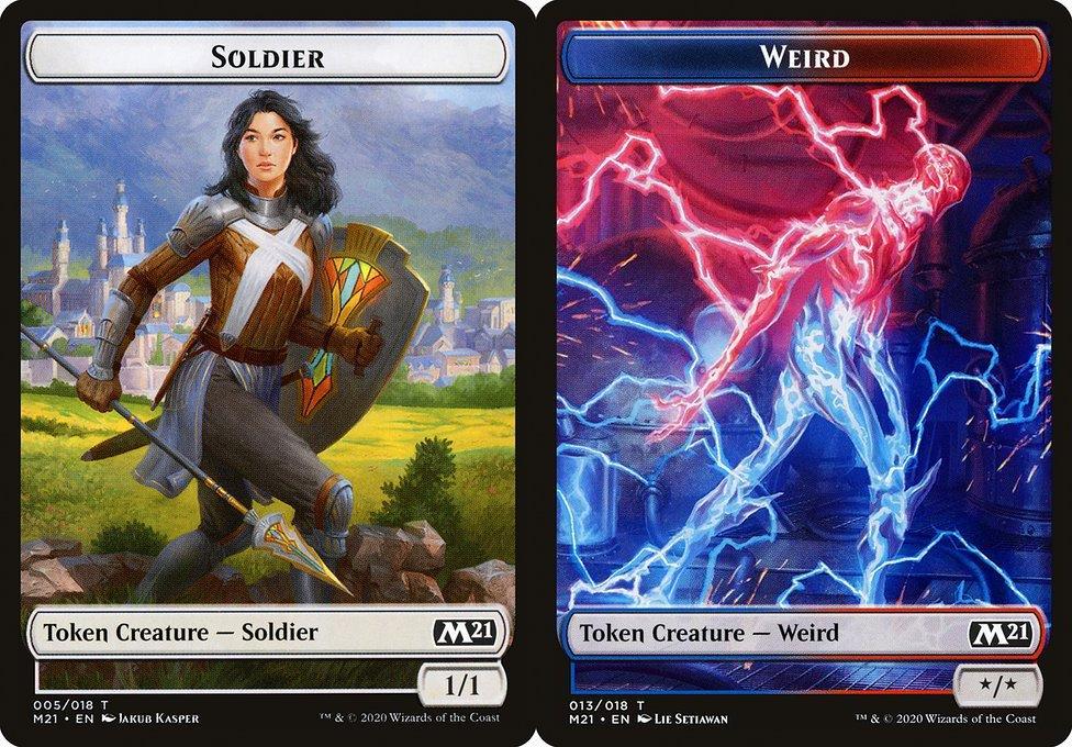 Soldier (005) // Weird (013) Double-Sided Token (TM21) - Foil