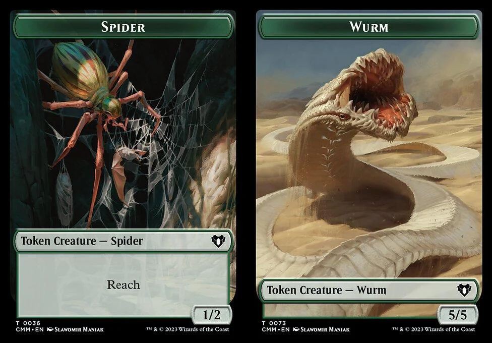 Spider (0036) // Wurm (0073) Double-Sided Token (TCMM)