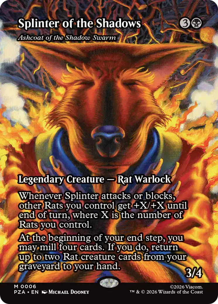 Splinter of the Shadows [Ashcoat of the Shadow Swarm] (0006) (Borderless) (PZA) - Foil