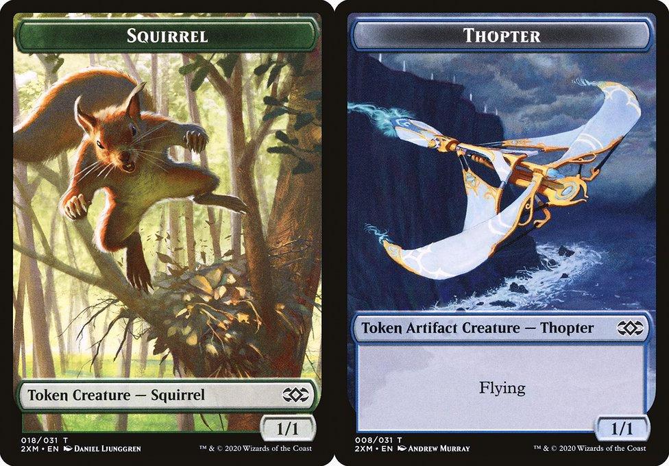 Squirrel (018) // Thopter (008) Double-Sided Token (T2XM) - Foil