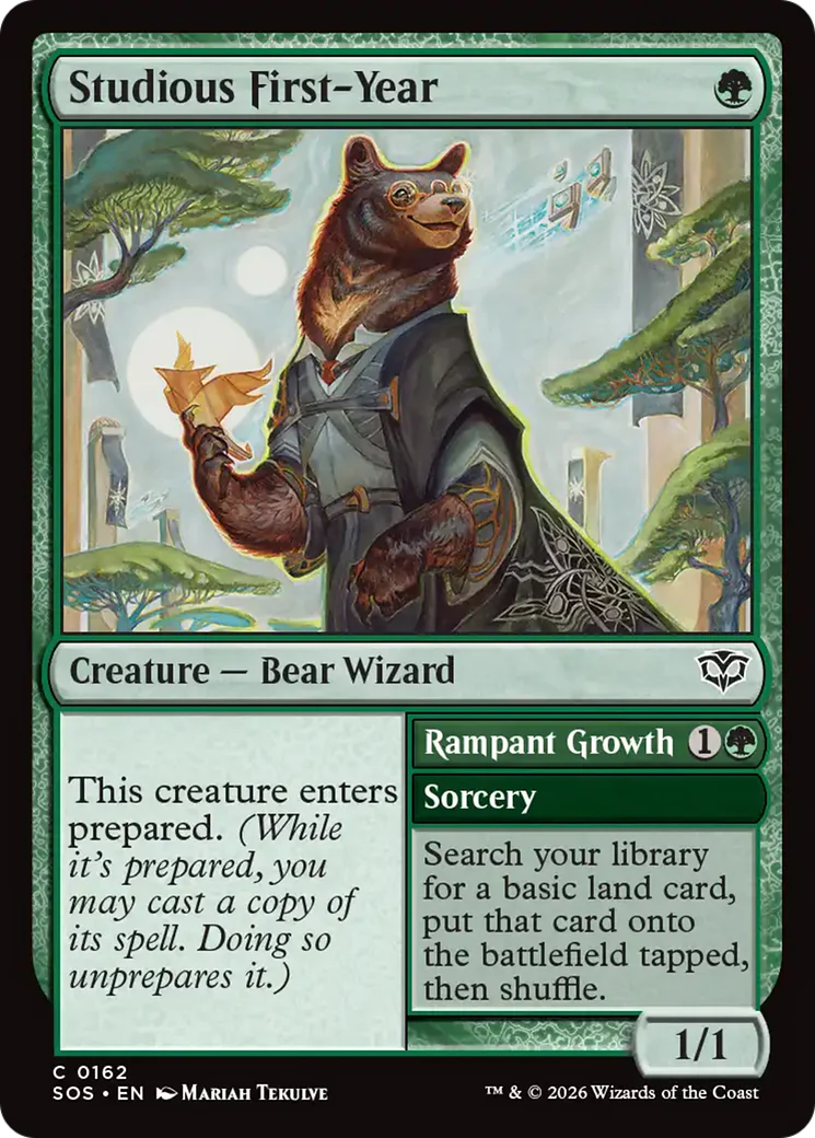 Studious First-Year // Rampant Growth (SOS) - Foil