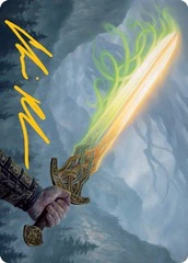 Sword of Hearth and Home (64/81) Art Card (AMH2) - Gold-Stamped Signature