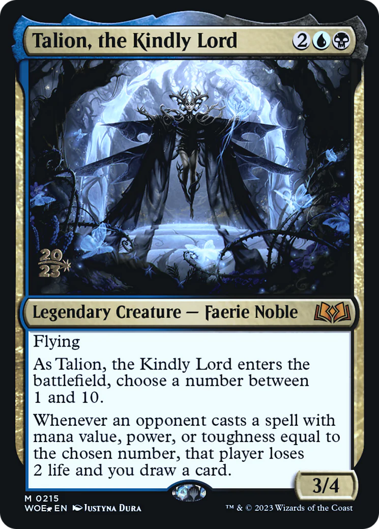 Talion, the Kindly Lord (0215) (Prerelease) (PWOE) - Foil