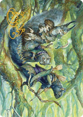 The Odd Acorn Gang (32/54) Art Card (ABLB) - Gold-Stamped Signature