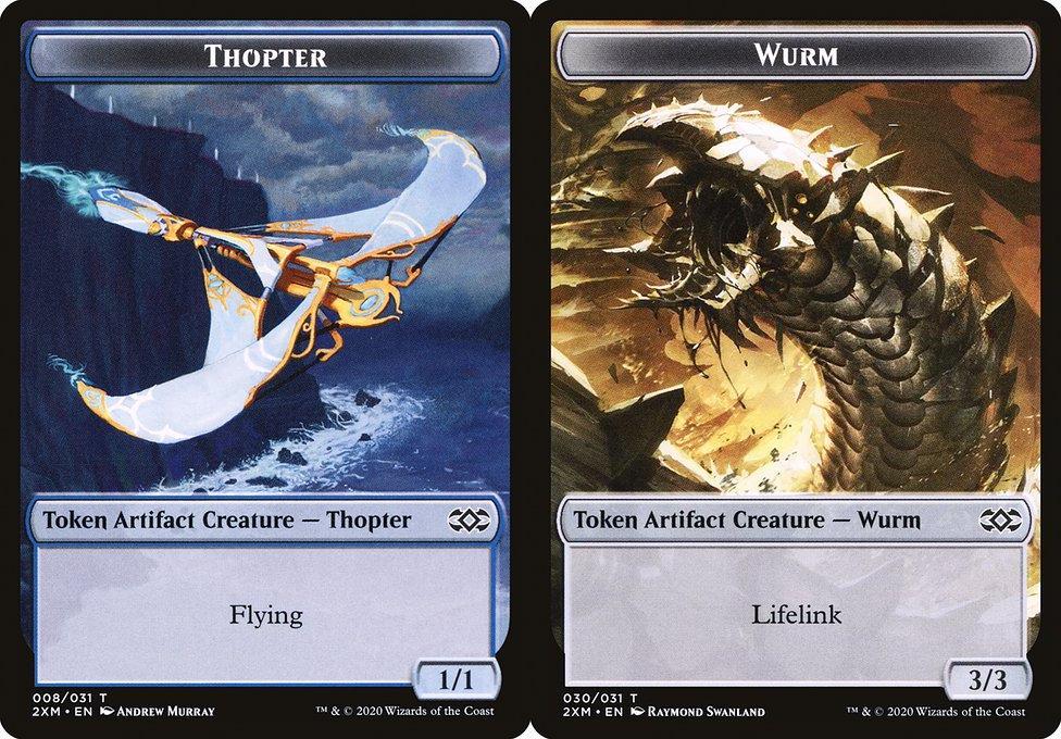 Thopter (008) // Wurm (030) Double-Sided Token (T2XM) - Foil