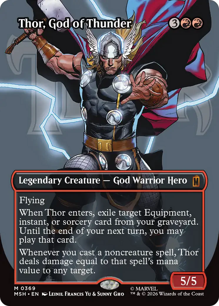 Thor, God of Thunder (0369) (Borderless) (MSH) - Foil