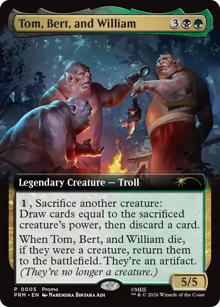Tom, Bert, and William (0005) (Extended Art) (Promo) (PW26) - Foil